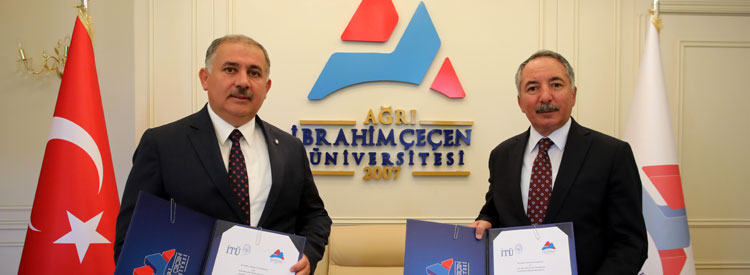 Ağrı İbrahim Çeçen Üniversitesi, İstanbul Teknik Üniversitesi ile Akademik İş Birliği Protokolü İmzaladı.